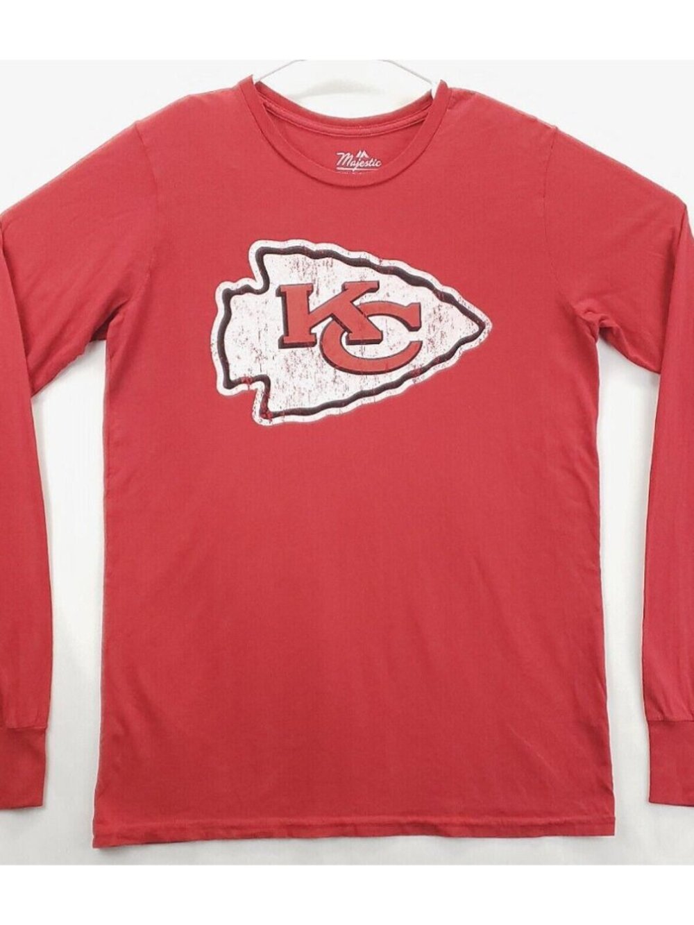 Majestic Kansas City Chiefs Patrick Mahomes 15 Shirt Mens Small Red Long Sleeve
